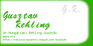 gusztav rehling business card