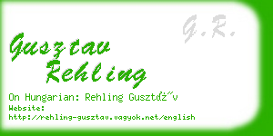 gusztav rehling business card